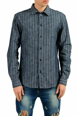 Versace Jeans Men's Striped Long Sleeve Casual Shirt US S IT 48 - Image 1 of 4
