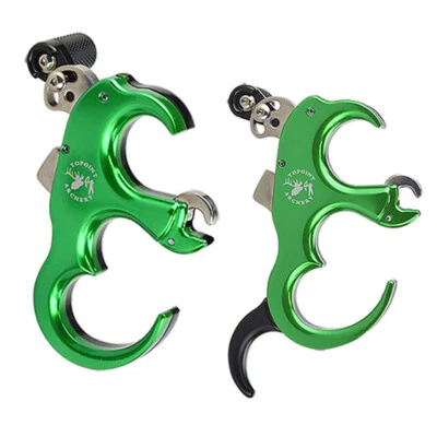 Compound Bow Target 3 4 Finger Archery Release Aids Thumb Trigger Caliper Grip - Image 1 of 4