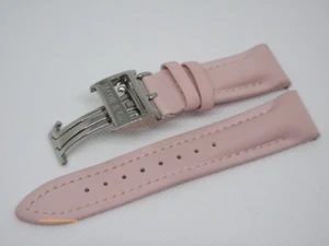 Neu Jacob & Co. 20 mm rosa Poly Gummiband Faltblatt Schnalle Edelstahl - Bild 1 von 5