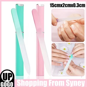 Glass Nail File for Natural Nails,Crystal Fingernail Files with Case Nail Filer - Picture 1 of 11