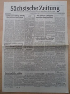 SÄCHSISCHE ZEITUNG 6. Dezember 1989 Mittwoch Dresden Sachsen - Picture 1 of 1