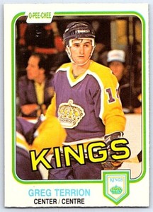 1981-82 O-Pee-Chee Greg Terrion Rookie Los Angeles Kings #155