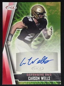 CARSON WELLS 2022 SAGE Red Rookie RC Auto #A-CW | Colorado - Picture 1 of 2