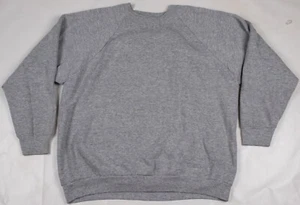 Vintage 2000s Fruit of the Loom Heather Gray 50/50 Raglan Sweater Men's XL - Picture 1 of 7