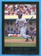 KIRBY PUCKETT ~ 1992 Investor's Journal Baseball Black Gold Foil Card #91  