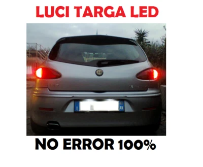 COPPIA LUCI TARGA LED ALFA ROMEO 147 156 T10 W5W CANBUS 100% NO ERROR - Immagine 1 di 4