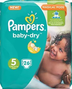 Pampers baby-dry 26er Gr.5 Junior 11-23kg Babywindeln Baby Windeln Windel - Bild 1 von 1