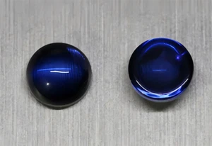 Top Quality Round Cabochon Blue Sapphire Lab-Created AAAA+ Loose Gemstone 1pcs - Picture 1 of 5