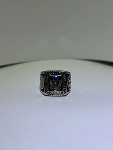 USA Department Of Homeland Security Ring (Stainless Steel, Blue CZ) Custom Made! - Picture 1 of 5