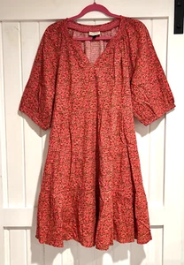 Universal Thread Glockenärmel Mini A-Linie Kleid - rot - Damen X-Large - Bild 1 von 13
