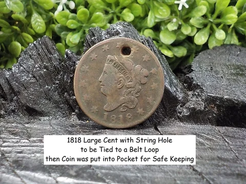Old Rare Vintage Antique Relic 1818 Large Cent Great Condition Free Display Case Cover