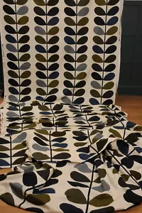 Orla Kiely Multi Stem MOSS Designer 100% Cotton Upholstery Curtain Fabric 850 cm - Picture 1 of 5
