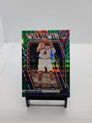 2020-21 Panini Mosaic Nikola Vucevic Will To Win Green Mosaic #17 Chicago Bulls - Image 1 of 2