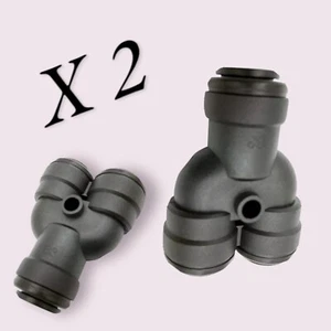 2 X JOHN GUEST 12mm Equal Divider - Caravan Plumbing Fitting | Similar To Tee - Picture 1 of 7