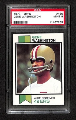 1973 TOPPS #460 GENE WASHINGTON PSA 9 Mint 11467769  - Image 1 of 3