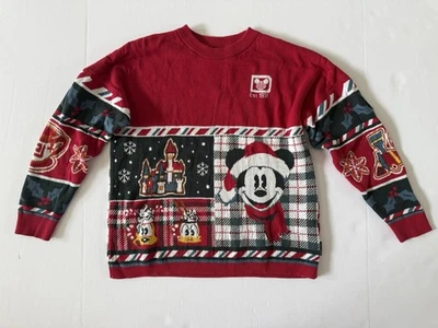Disney Sweater by Spirit Jersey for Kids M 7/8 Mickey Mouse Red Christmas.  - Image 1 of 4