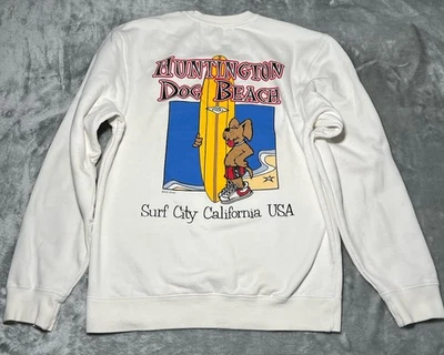 Suéter de Playa Huntington Perro Talla Mediana Surf City California De Colección Foto 1 de 4