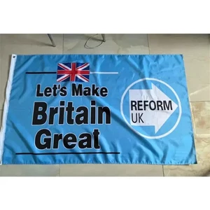 Flag Let's Make Britain Great Again Slogan Political Reform Banner Indoor 90x150 - Picture 1 of 5