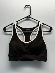 Women’s Unbranded Black Spandex Athletic Activewear Sports Bra Medium - Picture 1 of 3