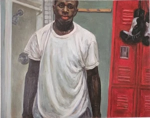 UFC Fighter Randy Brown, Original Oil painting,Portrait, Size 16"x20",US - Picture 1 of 4