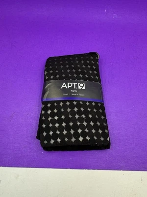 Medias suéter para mujer negras talla S APT. 9" Totalmente -Nuevo en Paquete- Patrón de Encaje Foto 1 de 4