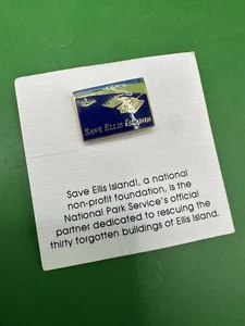 SAVE ELLIS ISLAND PIN SOUVINER PIN SOLAPA PIN - Imagen 1 de 6