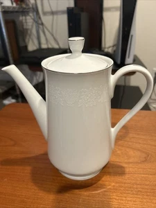 Kaffeekanne & Deckel Lovelace von CROWN VICTORIA 9" 5 Tassen Vintage nie benutzt - Bild 1 von 7