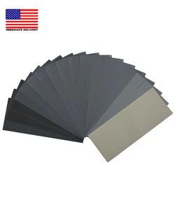 Bates 18er Pack Schleifpapier - 12er Körnungen, 120 bis 3000 verschiedene Körnungen für Metall, Holz, A - Bild 1 von 9