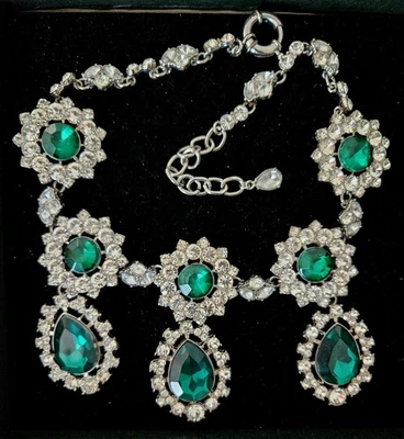 Kollier Anna dello Russo x H&M, grün, Earrings green, liimited edition, neu - Bild 1 von 2