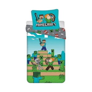 Minecraft Einzel Bettbezug Set Europäische Größe Bettwäsche Baumwolle Wir haben dieses Blau - Bild 1 von 5