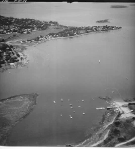 Foto aérea 1972 Rock Island Cove Quincy Massachusetts - Imagen 1 de 1