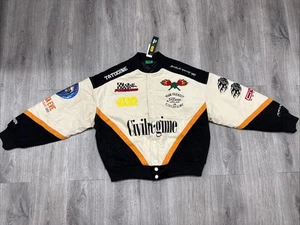 NUEVO CON ETIQUETAS Civil Regime Star Wars Pod Racing Chaqueta de Corredor en Negro Mantequilla Naranja Talla L - Imagen 1 de 12