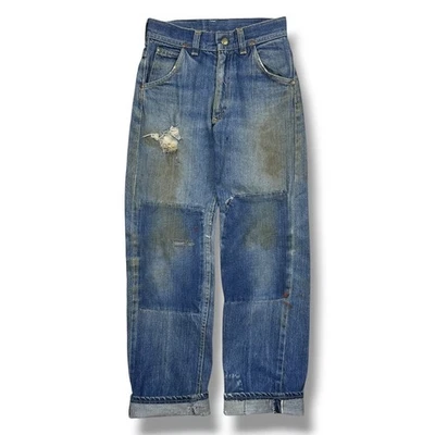 Vintage 50s Tuf Nut Sanforized Selvedge Denim Jeans Farm Faded Distressed USA - Image 1 of 4