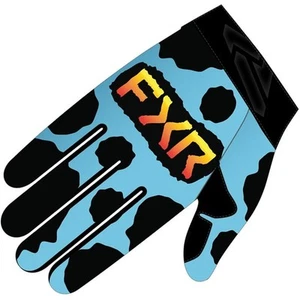 Sz M Blue/Black/Yellow/Red FXR Racing Reflex Dart Frog Youth Gloves - Picture 1 of 4