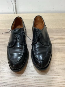 Scarpe eleganti derby Allen Edmonds SHELL CORDOVAN Bradley nere punta spaccata 10D - Foto 1 di 24