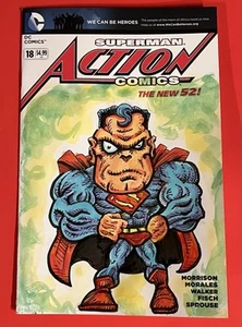 ACTION COMICS #18 SUPERMAN sketch cover comic book w/original painted art by RAK - Picture 1 of 2
