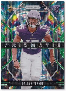 Panini NFL Prizm 2024 Dallas Turner Green Wave Prizmatic Rookie - Picture 1 of 2