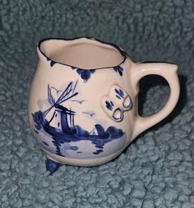 Vintage Holland Delft Creamer Hand Painted Blue And White   - Picture 1 of 5