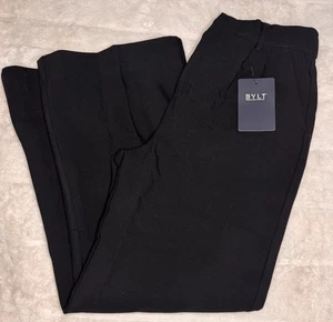 Bylt Damen schwarz Midtown weites Bein maßgeschneiderte Hose Größe Large kostenloser Versand A40 - Bild 1 von 6
