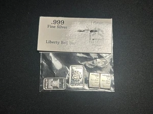 Lot Of 4 1 Gram Silver Bars Valcambi, Pan Silver ETC. - Picture 1 of 2