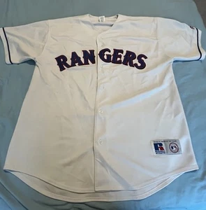Russell Athletic Texas Rangers Baseball Jersey Mens 2XL White MLB Blank Back - Picture 1 of 7