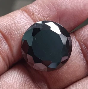 48.30 CT Natural Zircon Cambodia black Color Round Shape A+++Loose Gemstones 823 - Picture 1 of 7