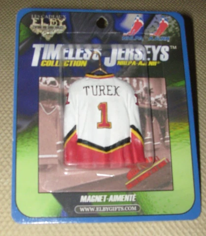 NHL ELBY Timeless Jersey Magnet Roman Turek Calgary Flames #1 Cover