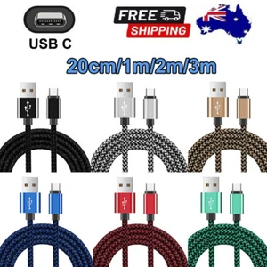 Type C USB C Fast Charging Charger Cable For Samsung S10 e S20 S21 S22 Plus Data - Picture 1 of 16