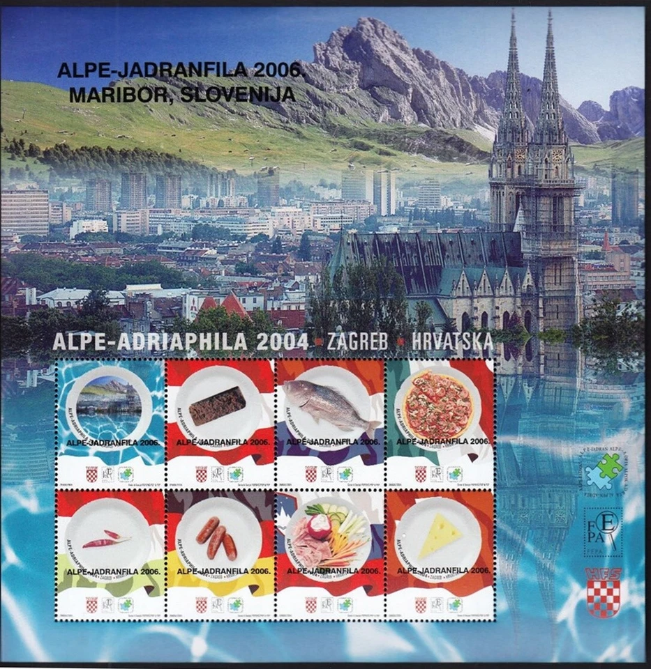 Croatia 2004 ☀ Alpe AdriaPhila Philatelic Exhibition / Gastronomy  ☀ MNH** - Image 1 of 1