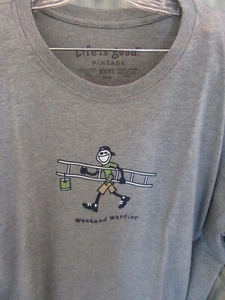 NWTS!   LIFE IS GOOD MENS  "WEEKEND WARRIOR"  S/S VINTAGE CRUSHER TEE....(XXXL) - Picture 1 of 3