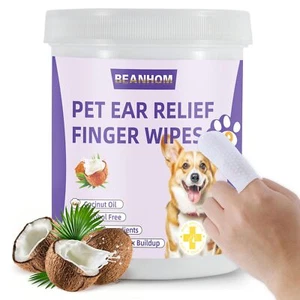 Dog Ear wipes Finger - Ear Finger Wipes for Dogs & Cats - Pet Ear Cleaning Fi... - Picture 1 of 7