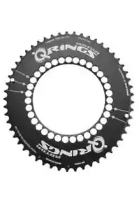 Rotor Q-Ring 130x5 BCD - OVAL Chainring - Various Sizes - Black and Red - Picture 1 of 10