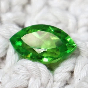 10.50 Ct Marquise Cut Peridot Gemstone Green Color Certified Loose Gemstones - Picture 1 of 8