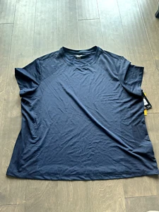 Avia Performance T Shirt Short Sleeves Moistue Wicking Navy Women's Medium 8-10 - Picture 1 of 5
